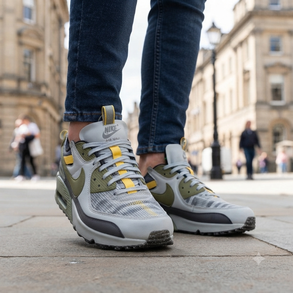 Nike Air Max 90 "Grey/Olive-Yellow"