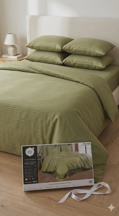 Deluxe saten pamuk posteljina set 4/1 uključuje: plahtu 240x240cm, navlaku 220x200cm i dvije jastučnice 50x70cm