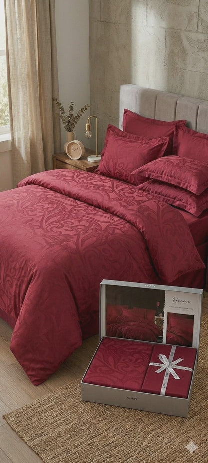Luksuzna saten pamuk jacquard posteljina set 4/1 – ukljucuje plahtu 240x260, navlaku 220x200 i 2 jastucnice 50x70