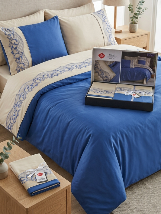 Luksuzna saten pamuk posteljina set 6/1 – uključuje plahtu 240x260, navlaku 220x200 i 4 jastučnice 50x70