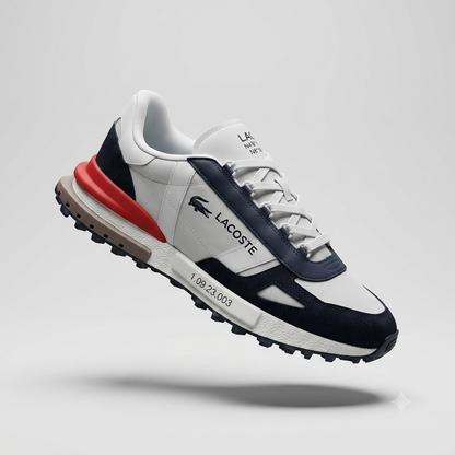 Lacoste Sport Retro Sneakers – White/Navy/Red