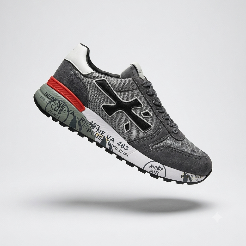 Premiata Muške Patike – Urbani Streetstyle (Sivo-Crvene)