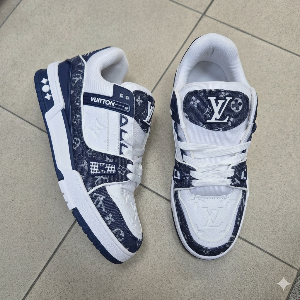 Louis Vuitton LV Trainer Sneaker – Blue Denim Monogram