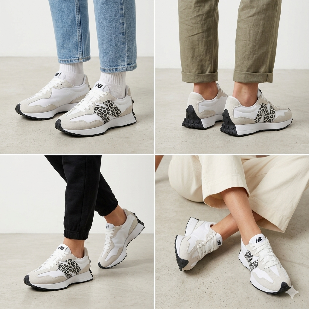 New Balance 327 Leopard White Beige ženske patike