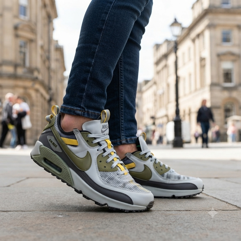 Nike Air Max 90 "Grey/Olive-Yellow"