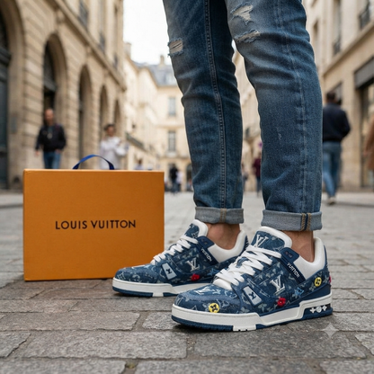Louis Vuitton Trainer - Blue Monogram Edition