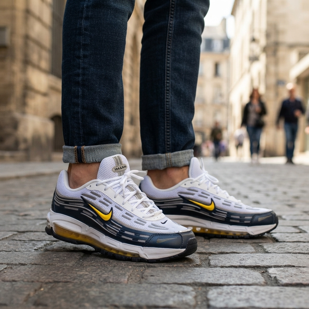 Nike Air Max Plus White/Pearl Grey/Black/Neon Yellow