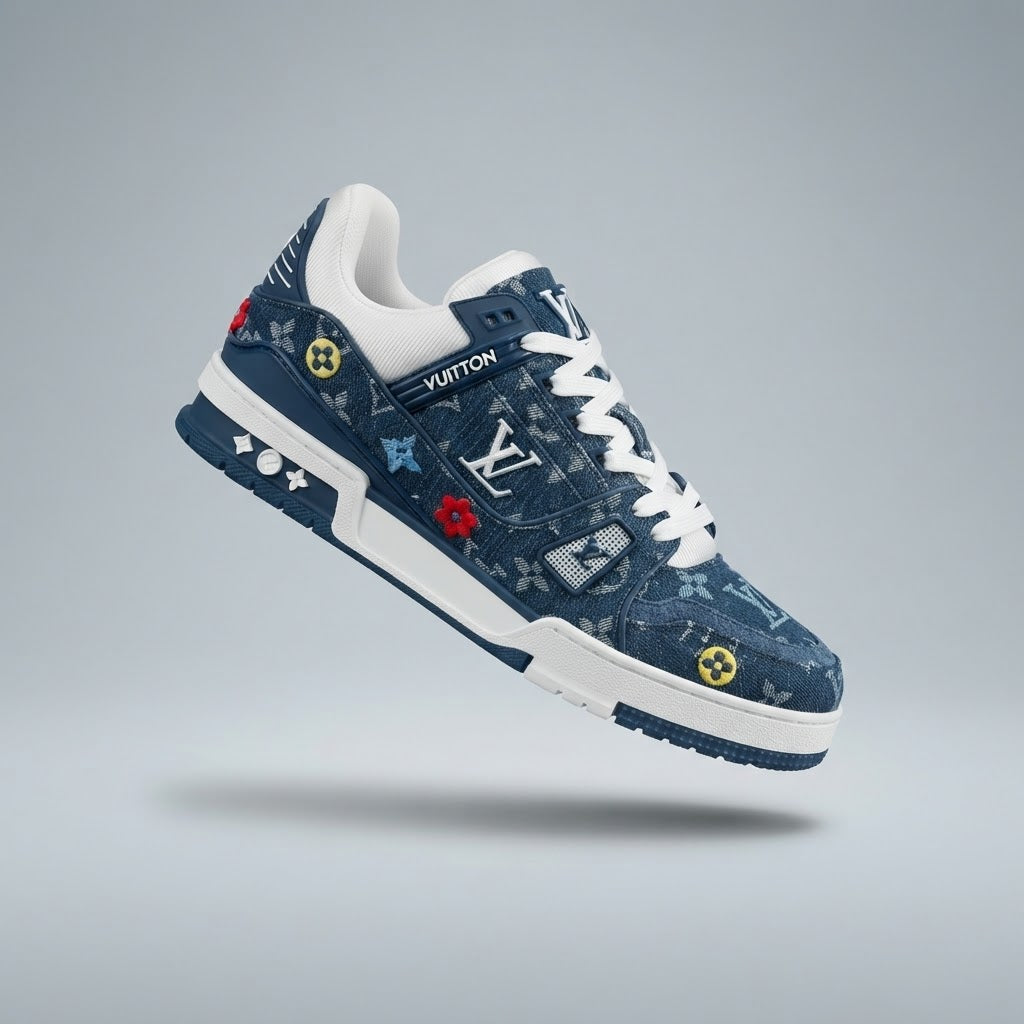 Louis Vuitton Trainer - Blue Monogram Edition