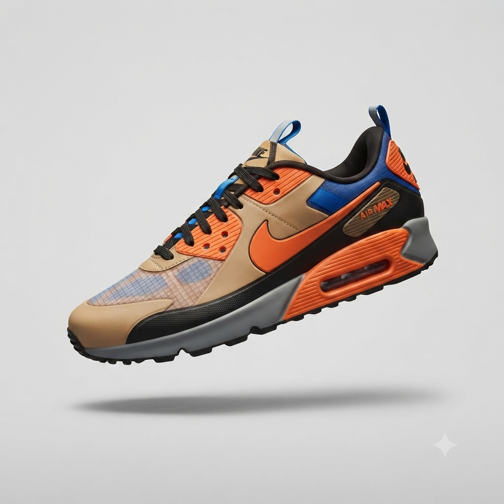 Nike Air Max 90 "Brown/Orange-Blue"