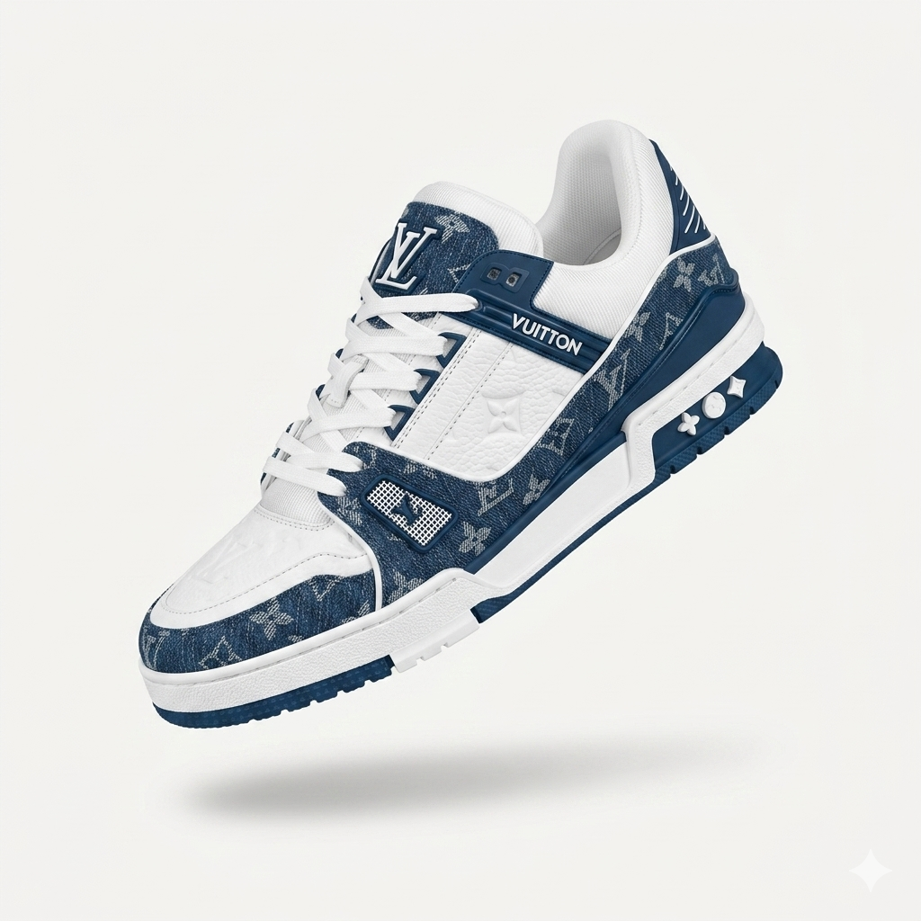 Louis Vuitton LV Trainer Sneaker – Blue Denim Monogram